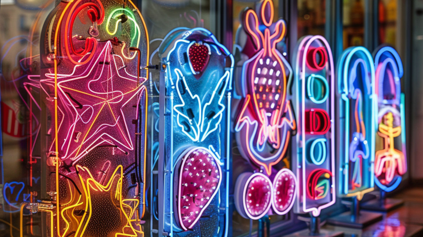 Business on neon signs